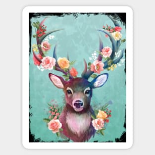 Deer of spring Sticker